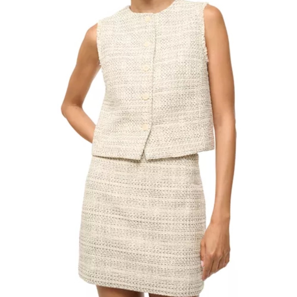 STAUD Cream Tweed Set